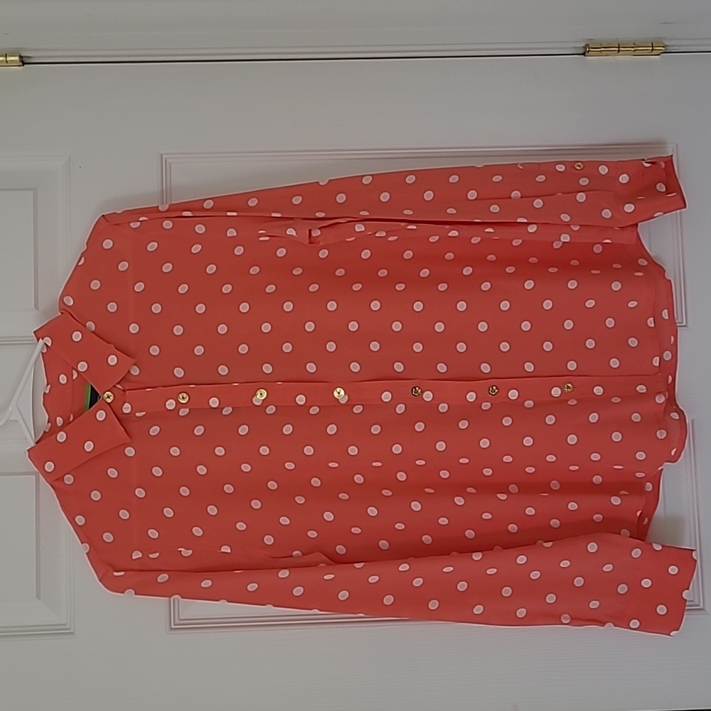 C. Wonder Polka Dot Silk Blouse
